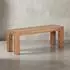 KADIMA DESIGN Sitzbank Landhausstil, Akazie Massivholz, beige, 120x35x45cm