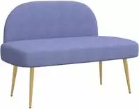 vidaXL Gepolsterte Bank mit R&uuml;ckenlehne Jeans blau 110 x 60 x 76 cm