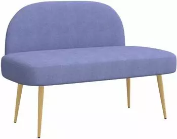 vidaXL Gepolsterte Bank mit R&uuml;ckenlehne, jeansblau, 110x60x76cm (42040769)