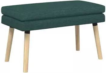 vidaXL Doppellagige Sitzbank dunkelgr&uuml;n, Polyesterbezug, 80x40x47cm
