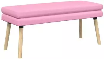 vidaXL Doppellagige Sitzbank rosa, Stoff, 110x40x47cm