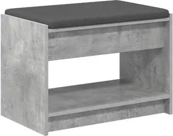 vidaXL Flurbank betongrau 63x38x45cm
