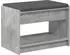 vidaXL Flurbank betongrau 63x38x45cm