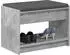 vidaXL Flurbank betongrau 63x38x45cm