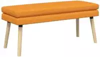 vidaXL Doppellagige Bank Dunkelgelb 110 x 40 x 47 cm Stoff