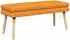 vidaXL Doppellagige Bank dunkelgelb, Polyesterbezug, 110x40x47cm