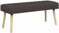 vidaXL Kanalgepolsterte Bank Dunkelbraun 110 x 40 x 46 cm Stoff