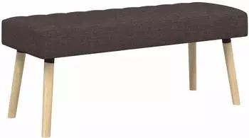 vidaXL Kanalgepolsterte Sitzbank dunkelbraun, Stoff, 110x40x46cm
