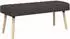 vidaXL Kanalgepolsterte Sitzbank dunkelbraun, Stoff, 110x40x46cm