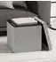 VCM Boxas Sitztruhe Hocker, Stoff, grau