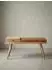 KADIMA DESIGN Sitzbank Retro-Stil Ziegenleder braun, 100x52x38cm