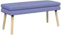 vidaXL Doppellagige Bank Jeans blau 110 x 40 x 47 cm Stoff
