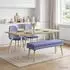 vidaXL Doppellagige Sitzbank Jeans blau, Stoff, 110x40x47cm