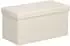 HomCom Truhenbank faltbar, Samtoptik, cremeweiß, 76x38x38cm