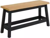 vidaXL Esstischbank EKAI Schwarz 91,5 x 29 x 45,5 cm