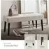 TecTake Sitzbank Glora Samtoptik taupe, 95x38x45cm, 220kg (406365)