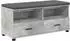 vidaXL Flurbank mit Kissen und Schubladen, betongrau, 100x38x46cm