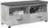 vidaXL Flurbank mit Kissen und Schubladen, betongrau, 100x38x46cm