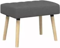 vidaXL Kanalgepolsterte Bank Dunkelgrau 60 x 40 x 45 cm Stoff