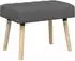 vidaXL Kanalgepolsterte Bank dunkelgrau, Stoff, 60x40x45cm (42038460)