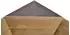 Moebel Direkt Online Truheneckbank 165x125cm, Nussbaum-Nachbildung/beige (032-F.3269.NBB)