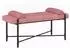 vidaXL Knopfgepolsterte Bank mit Kissen, rosa, Samt, 110x40x46cm (42038389)