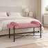vidaXL Knopfgepolsterte Bank mit Kissen, rosa, Samt, 110x40x46cm (42038389)