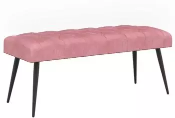 vidaXL Sitzbank mit Knopfheftung, Samt, rosa, 110x40x46cm (42038575)