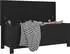 vidaXL Sitzbank mit Stauraum und Kissen, schwarz, 105x40x45cm, Holzwerkstoff (326769)