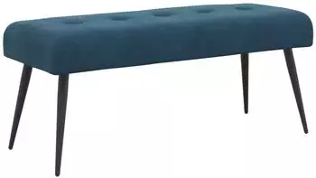 vidaXL Sitzbank mit Knopfheftung, blau, Samt, 110x40x46cm (42038538)