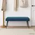 vidaXL Sitzbank mit Knopfheftung, blau, Samt, 110x40x46cm (42038538)