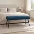 vidaXL Sitzbank mit Knopfheftung, blau, Samt, 110x40x46cm (42038538)