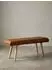 KADIMA DESIGN Springbock-Lederbank Massivholz Echtleder, 115x38x53cm