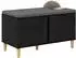 vidaXL Flurbank mit Kissen und Stauraum, schwarze Eiche, 80x38x46cm (891529)