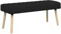 vidaXL Kanalgepolsterte Bank Schwarz 110 x 40 x 46 cm Stoff