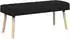 vidaXL Kanalgepolsterte Sitzbank, Stoff, schwarz, 110x40x46cm (42038489)