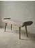 KADIMA DESIGN Sitzbank Chesterfield-Muster Mangoholz/Textil, grau, 125x38x50cm