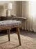 KADIMA DESIGN Sitzbank Chesterfield-Muster Mangoholz/Textil, grau, 125x38x50cm