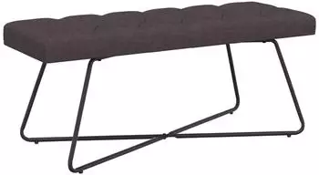 vidaXL Sitzbank mit Knopfheftung, dunkelbraun, Stoff, 110x40x46cm (42038375)