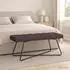 vidaXL Sitzbank mit Knopfheftung, dunkelbraun, Stoff, 110x40x46cm (42038375)