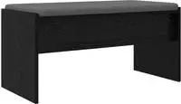 vidaXL Flurbank mit Kissen Schwarz Eichen-Optik 83 x 38 x 40 cm