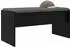 vidaXL Flurbank mit Kissen, schwarz, Eichen-Optik, 83x38x40cm (891553)