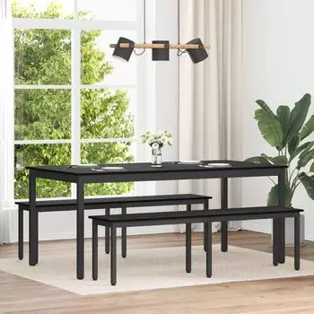 vidaXL Sitzbank schwarz Eichen-Optik 160x35x45cm Holzwerkstoff (892602)