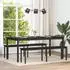 vidaXL Sitzbank schwarz Eichen-Optik 160x35x45cm Holzwerkstoff (892602)