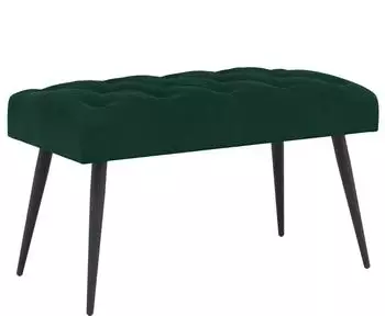 vidaXL Sitzbank mit Knopfheftung, Samt, dunkelgr&uuml;n, 80x40x46cm (42038559)