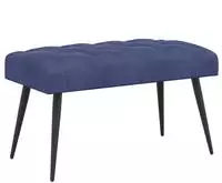vidaXL Bank mit Knopfheftung Polizeiblau 80 x 40 x 46 cm Samt