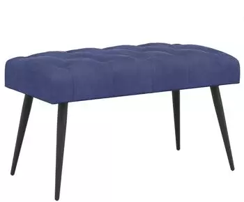 vidaXL Sitzbank mit Knopfheftung, Samt, polizeiblau, 80x40x46cm (42038569)
