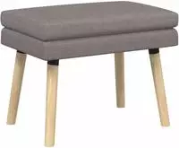 vidaXL Doppellagige Bank Taupe 60 x 40 x 46 cm Stoff