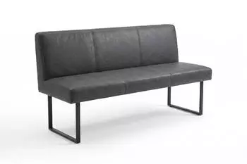 Kawola ELEEN Esszimmerbank Leder anthrazit, 143cm (KA436405L18)