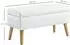 HomCom Truhenbank mit Samtoptik, weiß, 80x35x42cm (838-488V00WT)